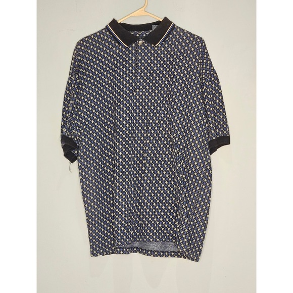 Pierre Cardin Other - Pierre Cardin Polo Shirt Lg Menswear Patterned Collared Golf‎ Casual Y2K Pullon